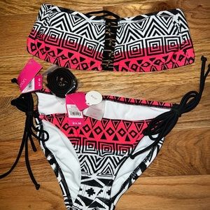 NWT Tribal Print Bikini Set